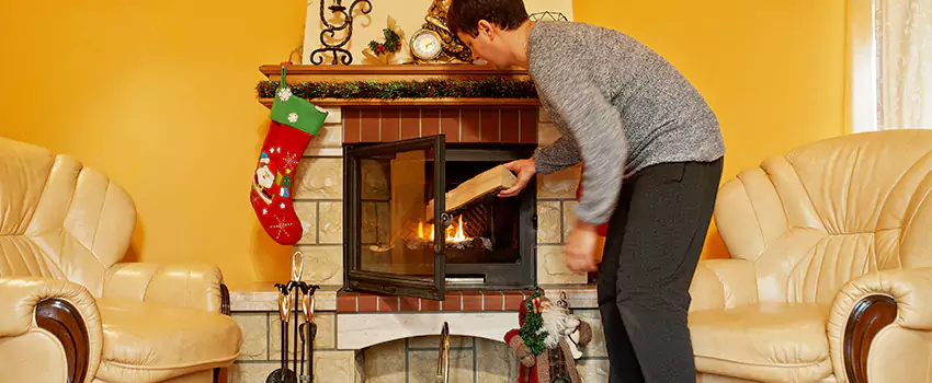 Rusted Metal Fireplace Restoration in Channelview, Texas
